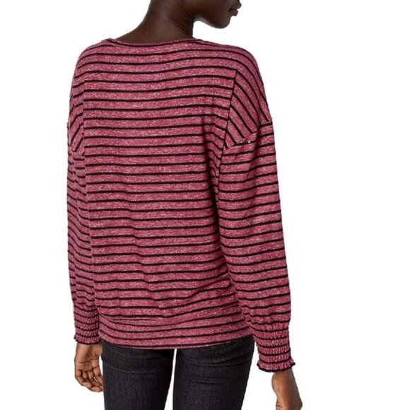 Lucky Brand Stripe Cloud Jersey Top - Picture 2 of 5